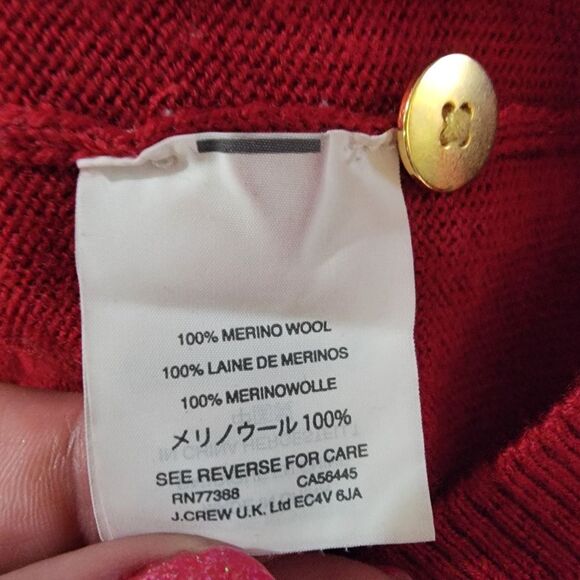 J.Crew 100% Fine Merino Button Up Cardigan Sweater Size Large - Picture 6 of 7